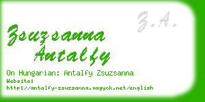 zsuzsanna antalfy business card